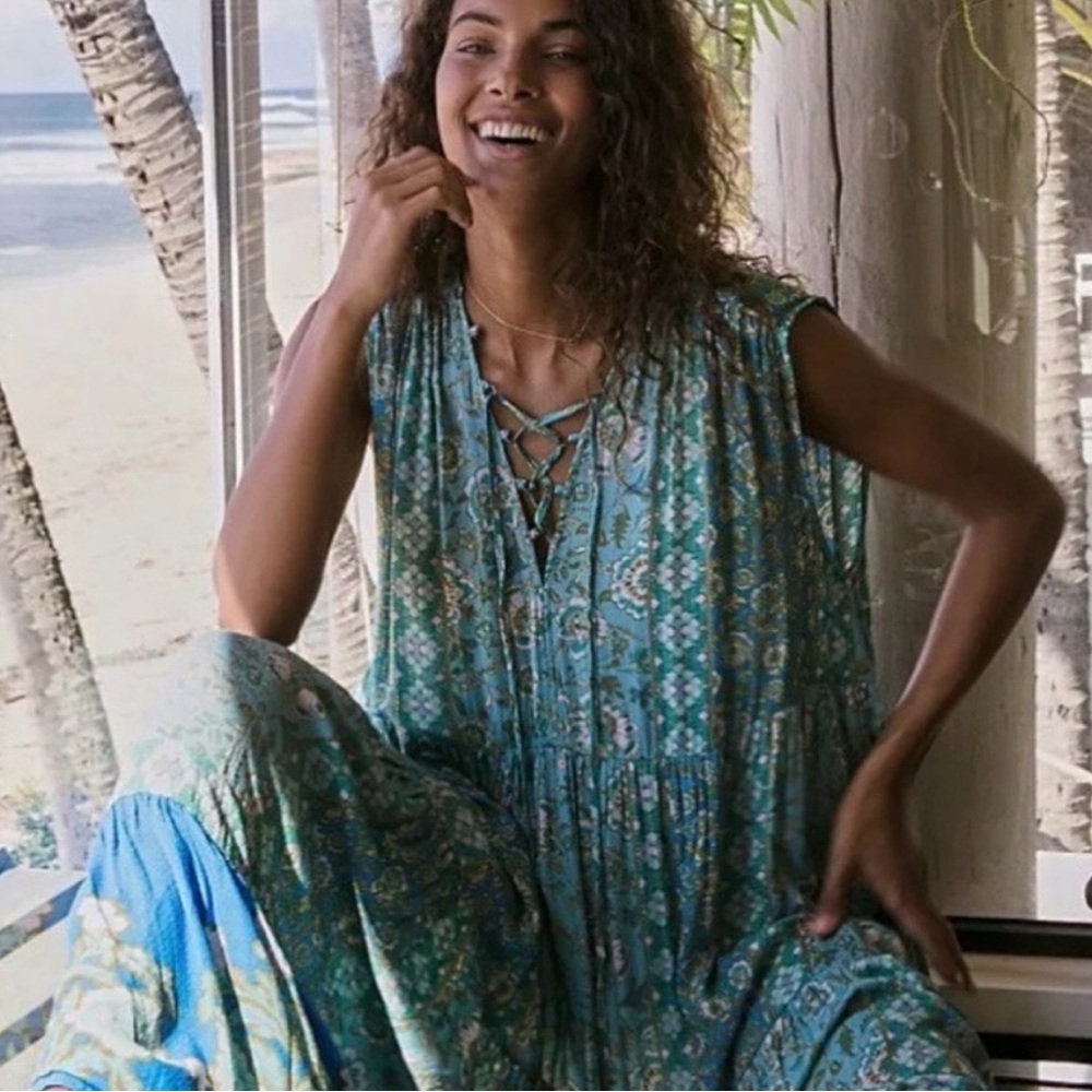 FREE PEOPLE: “Hanalei Bay” Maxi Dress In Hawaiian Breeze.. NWT